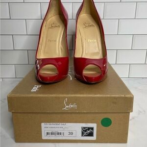 Christian Louboutin TITI 120 PATENT CALF Red - Size 39